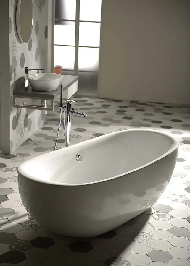 ZASU volně stojící vana 180x81x58cm, bílá